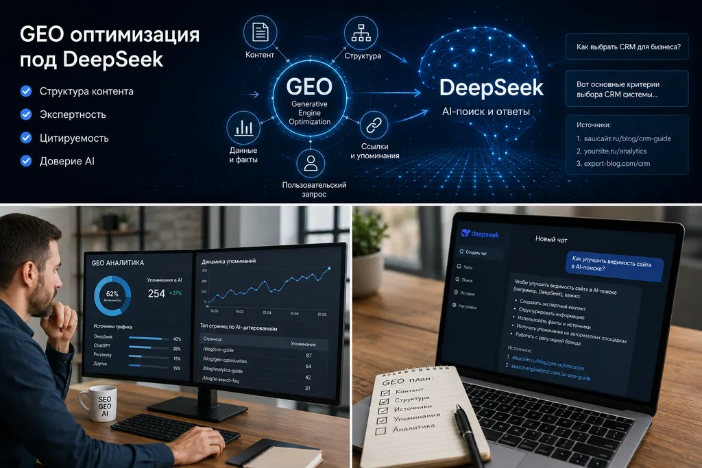 Как продвигать сайт в DeepSeek через GEO оптимизацию