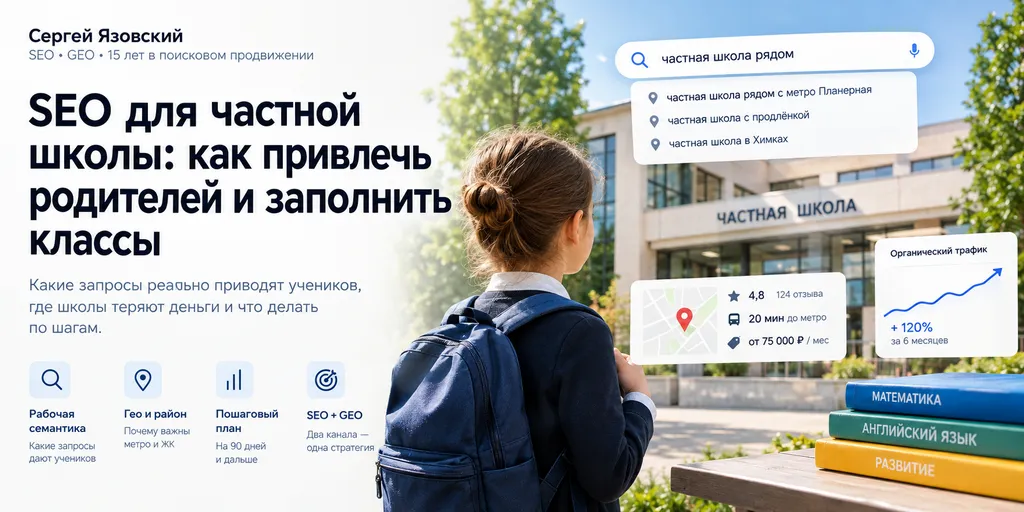 SEO продвижение частной школы