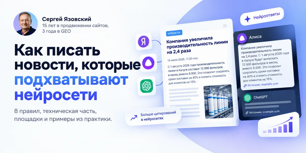 Как публиковать новости, чтобы нейросети их цитировали